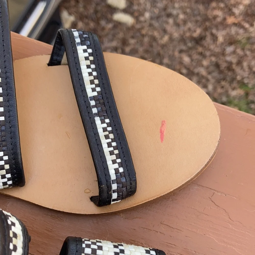 J. Crew black and white sandals